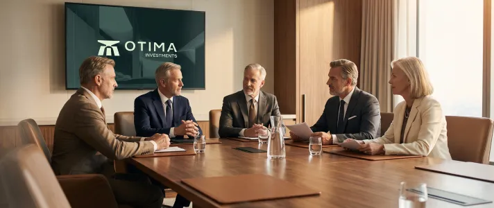 OTIMA board members in confidential corporate meeting