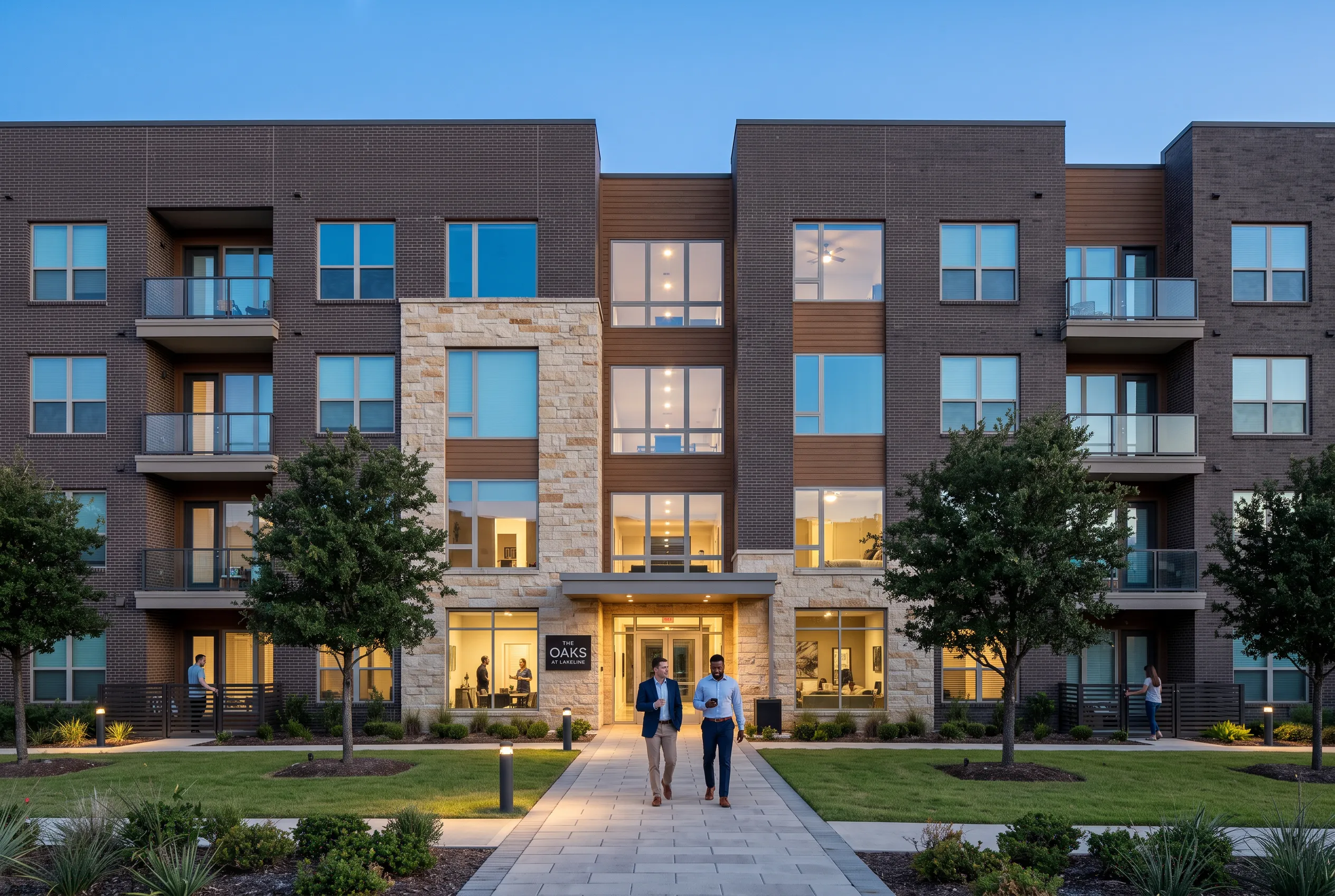 Luxury multifamily residential apartment building